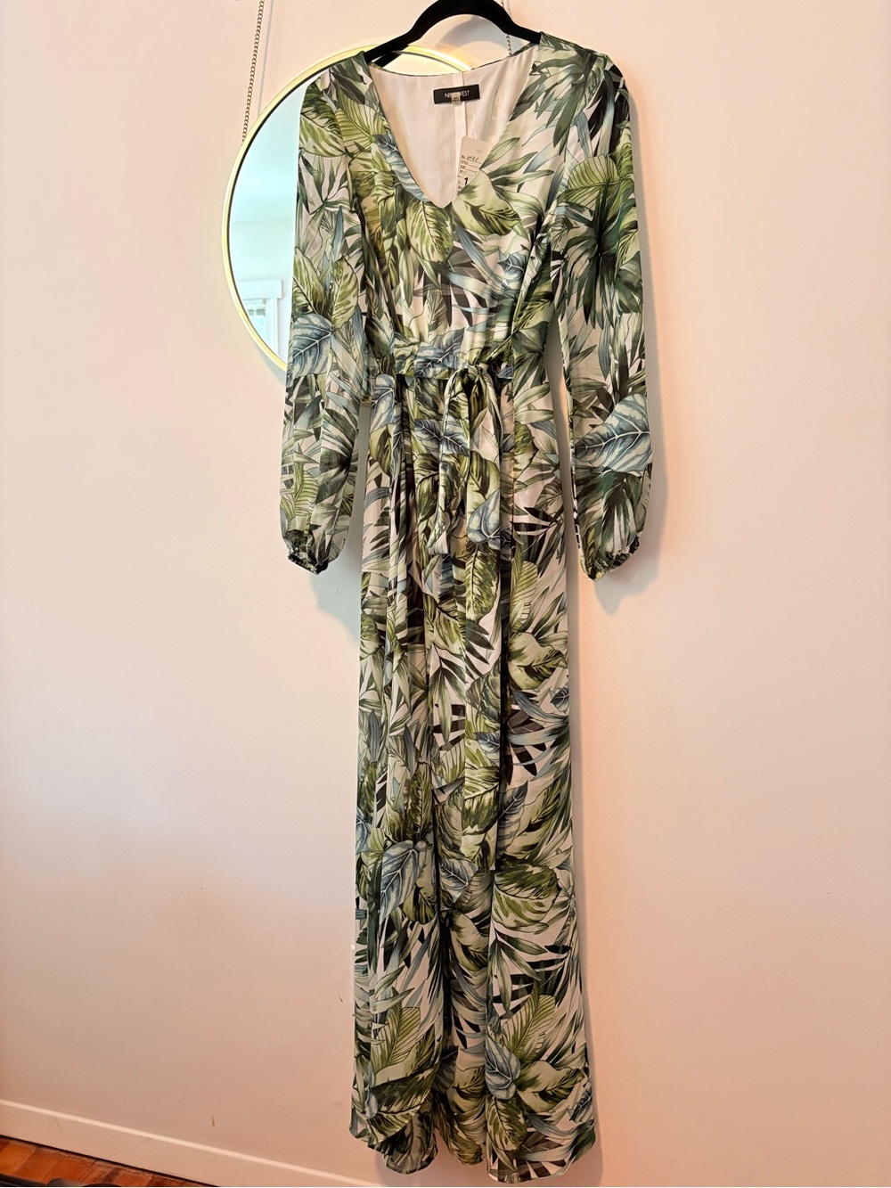 Nine West Flowy Faux Wrap Maxi Dress
